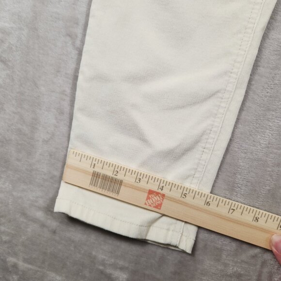 Joe Fresh Corduroy Stretchy Pants Off-white Slim Low rise Women's Size 29 (8) - Picture 9 of 11